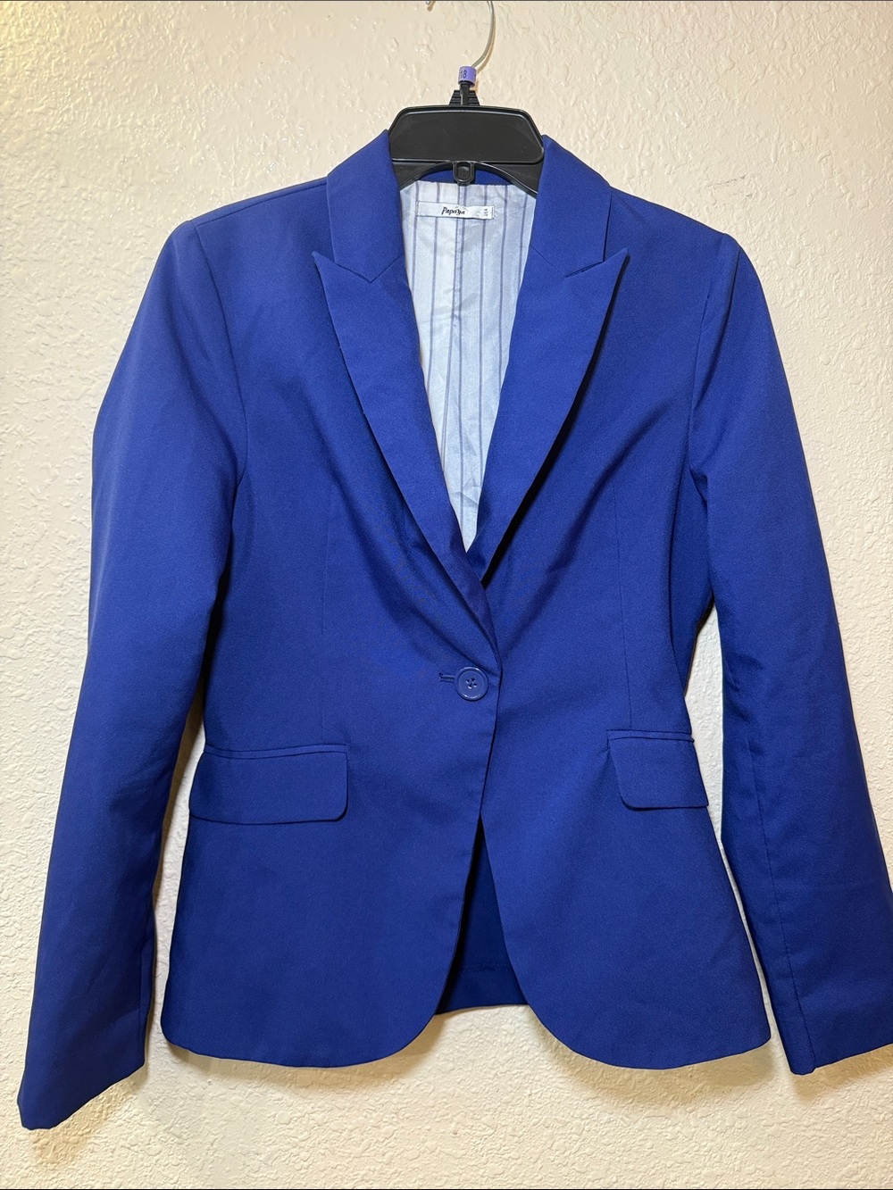 Papaya Cobalt Blue Single-Button Blazer